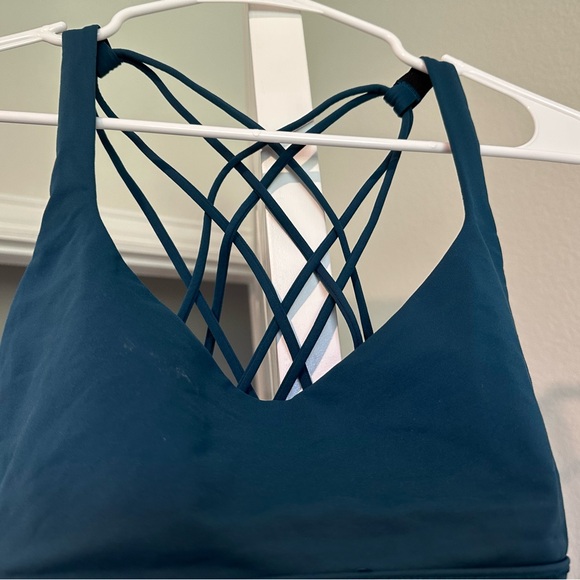 lululemon athletica Deep Blue Strappy Sports Bra - Picture 1 of 3